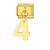 Single Digital Italian Module Bracelet Stainless Steel Hook Pendant DIY Elastic Bracelet Accessory