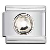 New Circle Colored Stone Italian Module Bracelet Stainless Steel Welding DIY Simple Fashion Bracelet Strap Chain