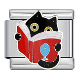 Pet Cat Dog Series Titanium Steel Welding Drip Bracelet Cartoon DIY Italian Module Wholesale Charm Bracelet for Animal Lovers