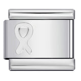 Concave Silver Titanium Steel Stamping Pattern DIY Italian Module Bracelet Italian Charm Bracelet