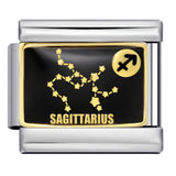 New 12 Constellation Series Italian Module Bracelet Stainless Steel Welding Gold Plating Drip Oil DIY Pattern Bracelet