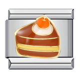 New Dessert Cake Elements Italian Module Bracelet Stainless Steel Welding Drip Oil DIY Fashion Bracelet