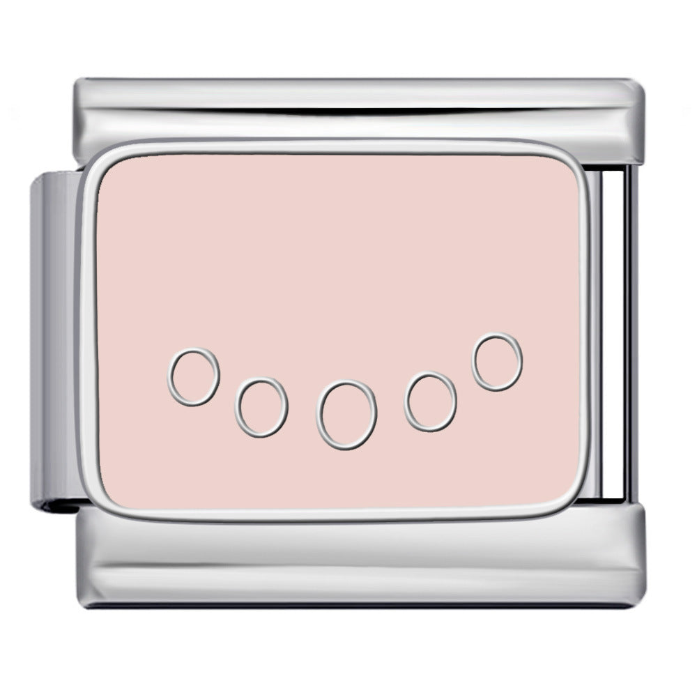 Pink Pattern Italian Module Bracelet Titanium Steel Welding Drip Oil Pattern DIY Bracelet Gift for Girls