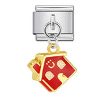 Single Hook Christmas Style Italian Module Bracelet with Gold Sole and Elastic Splicing DIY Titanium Steel Strap Chain