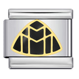 Logo Element Titanium Steel Welded Gold-plated Drip Oil Bracelet DIY Italian Module Bracelet Elastic Splicing Strap Chain