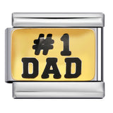 New Italian Module Bracelet Stainless Steel Welding Drip Oil Personalized English DIY Bracelet Accessories Wholesale