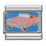 Italian Style Modular Bracelet with Transport Elements Titanium Steel Oil Dropping Design DIY Wristband