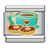 Delicious Food Italian Module Bracelet New Titanium Steel Welding Drip Oil Cartoon DIY Splicing Bracelet