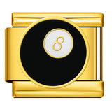 Italian Style Gold Black Modular Bracelet Titanium Steel Drip Welding Design DIY Stretchable Bangle