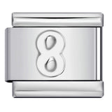 New titanium steel concave convex Arabic numerals DIY Italian module bracelet Italian Module