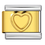 Gold and Silver Stamping Pattern Italian Module Bracelet Titanium Steel Drip Oil DIY Splicing Bracelet Wholesale