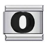 New Titanium Steel Black Alphabet DIY Italian Charm Bracelet Custom Name Link Chain