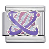 Space Planet Italy Module Bracelet Stainless Steel Welding Drip Oil Pattern DIY Elastic Personalized Bracelet