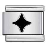 New Titanium Steel Pentagram Eye Italian Module Bracelet Stamped Pattern Drip Oil DIY Elastic Strap Chain