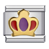 Cross Border New Stainless Steel Welding Pattern Gold-plated Drip Oil Wristband Cartoon DIY Italian Module Bracelet Wholesale