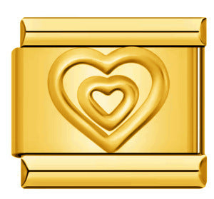 Titanium Steel All Gold Stamping Series Pattern Italian Module Bracelet DIY Elastic Splicing Bracelet Accessories Wholesale