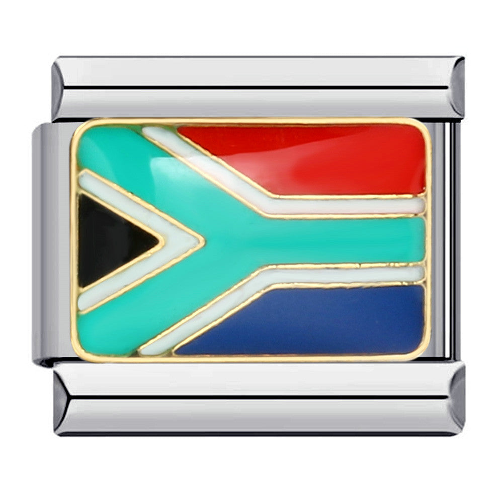 Flag, National Flag, Italian Module, Bracelet, Stainless Steel, Gold-plated, Oil Dripping, Welding Pattern, DIY Bracelet Wholesale