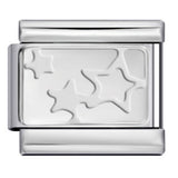 Convex Silver Stamping Pattern Italian Module Bracelet DIY Titanium Steel Bracelet Italian Charms