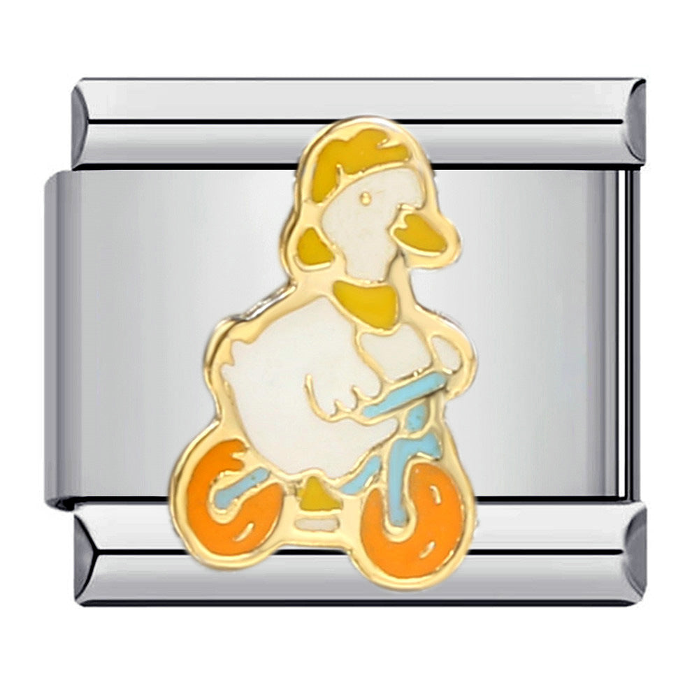 Cute Animal Titanium Steel Gold Plated Italian Charm Bracelet Customizable DIY Jewelry for Women