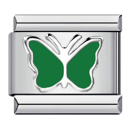 Italian Module Bracelet Color Drip Oil Stamping Pattern DIY Titanium Steel Elastic Splicing Bracelet Accessories Wholesale