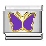 Italian Module Bracelet Color Drip Oil Stamping Pattern DIY Titanium Steel Elastic Splicing Bracelet Accessories Wholesale