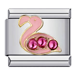 New Cute Animal Italian Modular Bracelet Titanium Steel Welding Oil Drip Cartoon DIY Fashion Wristband