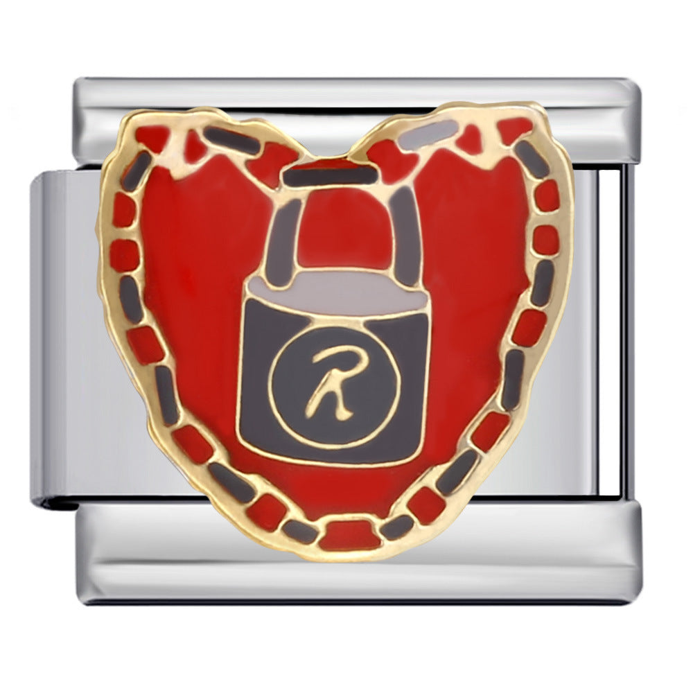 Italian Module Bracelet Fashion Drip Oil Titanium Steel Bracelet DIY Strap Chain Children's Toy Gift Wholesale