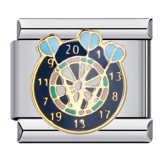 New Chess and Card Entertainment Stainless Steel Italian Module Bracelet Gold Plated Drip Oil Personalized DIY Welding Bracelet Wholesale