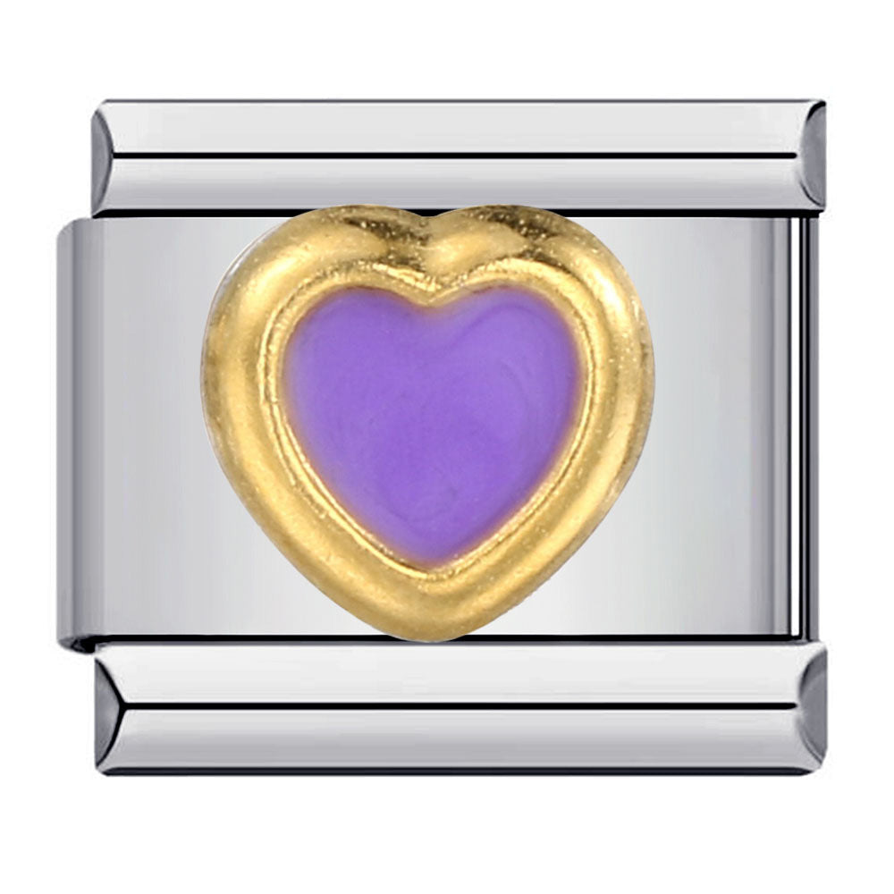 New Stainless Steel Welded Drip Oil Mysterious Purple DIY Italian Modular Bracelet Italian Charm