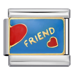 Italian Charm Bracelet Titanium Steel Gold Plated DIY Welded Friendship Series