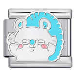 Titanium Steel Welding Drip Oil DIY Italian Module Bracelet Cute Cartoon Pattern Best Friend Girl Birthday Gift