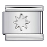 Concave Silver Titanium Steel Stamping Pattern DIY Italian Module Bracelet Italian Charm Bracelet