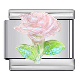 New Holiday Gift Floral Pattern Band Chain Titanium Steel Gold Plated Welded DIY Italian Modular Bracelet Wholesale