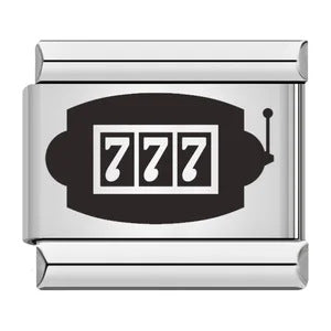 Cross Border Hot Selling Laser Engraving Chess and Card Entertainment Pattern Titanium Steel DIY Italian Module Bracelet Wholesale