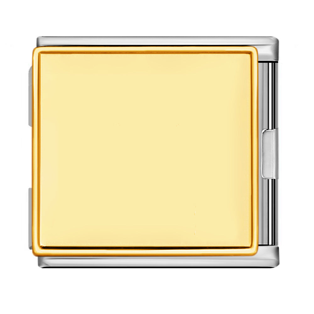 New Photo Empty Base Italian Module Bracelet Round Heart Shaped Titanium Steel DIY Free Splicing Bracelet Accessories