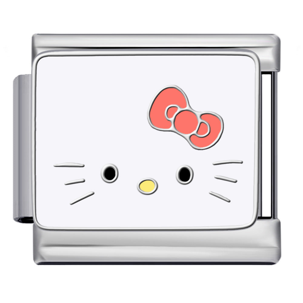 New Cute Cartoon Pattern Italian Module Bracelet Titanium Steel Gold Plated Welding DIY Strap Chain Bracelet