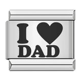 Cross Border Hot Selling Laser Engraving Heart-shaped Series Titanium Steel Handmade DIY Italian Module Bracelet Wholesale