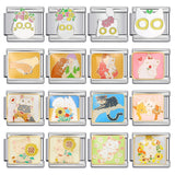 Pet Crowd Elements Italian Module Bracelet Welding Pattern Drip Oil DIY Elastic Splicing Stainless Steel Bracelet