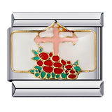 Fresh Titanium Steel Gold Plated Drip Oil Cartoon DIY Italian Module Bracelet Stainless Steel Welded Pattern Strap Chain