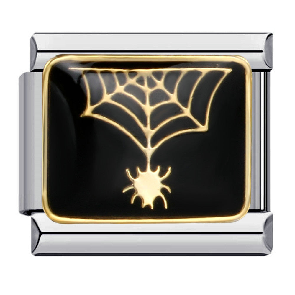 European and American Popular Halloween Module Bracelet with Titanium Steel Welding and Oil Dripping Dark Pattern Italian Modular