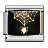 European and American Popular Halloween Module Bracelet with Titanium Steel Welding and Oil Dripping Dark Pattern Italian Modular