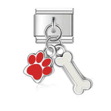 New Hook-style Colorful Drip Oil Claw Series Titanium Steel Italian Module Bracelet, DIY Elastic Splice Bracelet