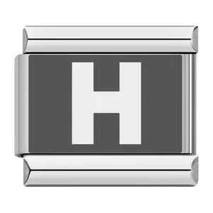 Laser Engraved 26 English Letters Italian Module Bracelet Stainless Steel Bracelet Italian Bracelet