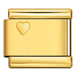 Italian Module Bracelet Titanium Steel All Gold Stamping Pattern DIY Italian Charm Bracelet