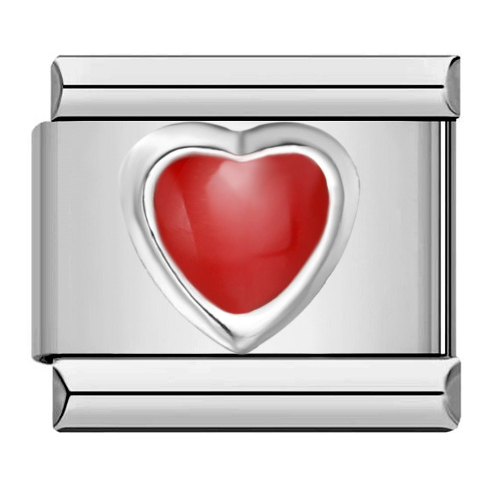 Titanium Steel Love Butterfly Stamping Pattern Color Drip Oil DIY Italian Module Bracelet Italian Charm Reference Knowledge 70/1000 T