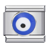 Cross Border New Devil's Eye Italian Module Bracelet Titanium Steel Welding Drip Oil Cartoon DIY Elastic Bracelet