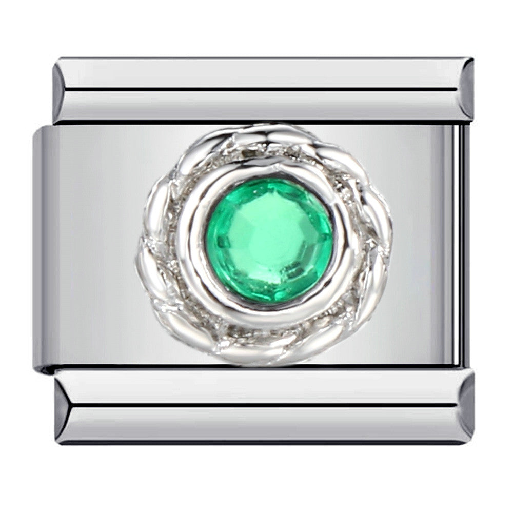 Inlaid New Titanium Steel Welding Oil Drop DIY Italian Module Bracelet Italian Charm Bracelet