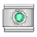 Inlaid New Titanium Steel Welding Oil Drop DIY Italian Module Bracelet Italian Charm Bracelet