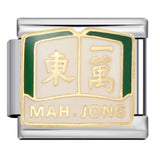 New Chess and Card Entertainment Stainless Steel Italian Module Bracelet Gold Plated Drip Oil Personalized DIY Welding Bracelet Wholesale