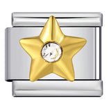 Italian Module Bracelet Gold and Silver with Diamond Pattern DIY Titanium Steel Welding Elastic Personalized Splicing Bracelet Wholesale